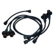 Ignition cable set standard. black, Copper.