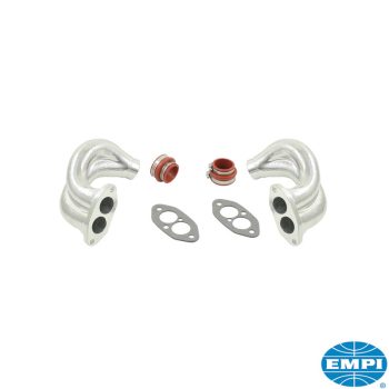   Szívócsö pár dupla leömlös hengerfejre, tömitéssel, bilincsekkel, alumínium, 1.2-1.6, EMPI