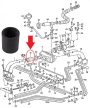 Gumi összekötöcsö szívócsonknál, db.(40mm belsö átmérö) T2, T25/T3 2.1 (DJ, MV, SP, SR, SS) 08/76-07/92