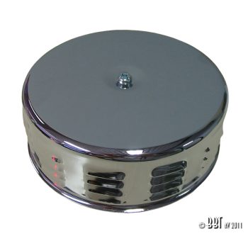 Légszürö, kerek, bordázott, króm