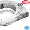 Super fan shroud with air ducts and without "Doghouse", 36 HP style, chromed, EMPI