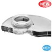 Super fan shroud with air ducts and without "Doghouse", 36 HP style, chromed, EMPI