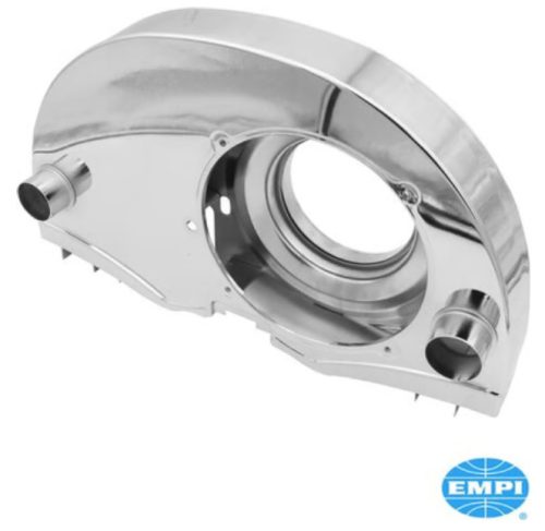 Szuper ventilátorház fütölevegö kivezetéssel és "kutyaházzal", 36 LE stílusú, Króm