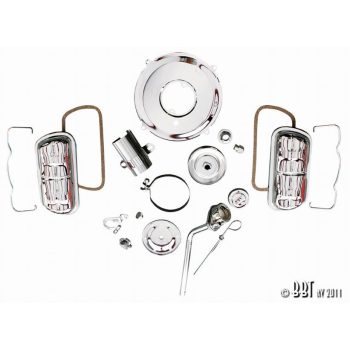 Motoröltöztetö készlet, króm