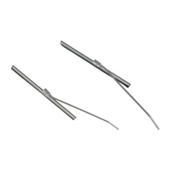 F4 wiper blade+arm, Beetle 01/54-07/57, pair, silver, 18.5cm