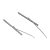 F4 wiper blade+arm, Beetle 01/54-07/57, pair, silver, 18.5cm
