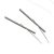 F4 wiper blade+arm, Beetle 08/57-07/58 pair, silver, 24.5cm