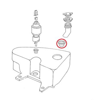   Ablakmosótartály beöntöcsö tömítés, T25/T3 05/79-07/92
