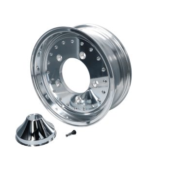   Centerline stílusú felni, 5x205, 5.5x15" ET13, közép kupakkal és szeleppel, polírozott