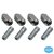 Felni csavar készlet, króm, M14x1.5-röl 1/2"x20-ra, lemez felnihez, 4db