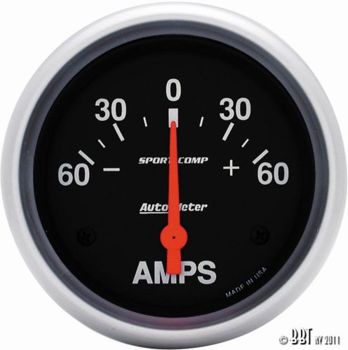 Autometer ampermérö 2.5/8 60-0-60