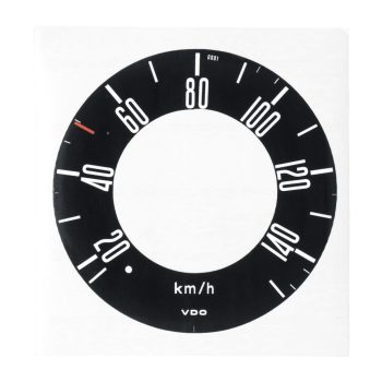   Átalakító matrica MPH-röl - KMH-re (fekete), T2 04/73-07/79