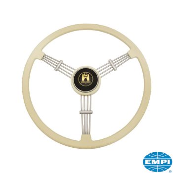   Kormánykerék, Banjo stílus, 394 mm, kürtgombbal, elefántcsontszínü, EMPI