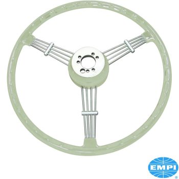   Kormány, Banjo stílus, 394mm, kürtgombbal, ezüst-szürke, EMPI