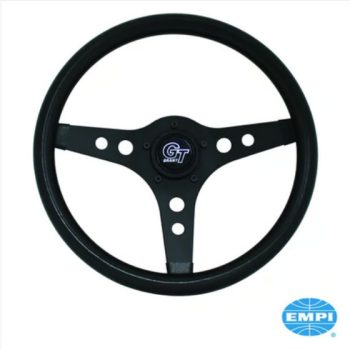   Kormány, GT Sport, 3 küllös, 330 mm, fekete, vastag szivacs, EMPI