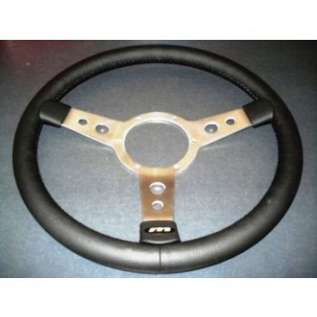 Kormány, fekete bör, 13, csiszolt 3 küllös