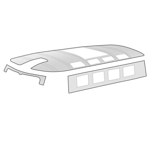 Roof lining T2 55-63 white for roof roof