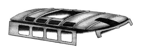 Roof lining T2 64-67 for white roof