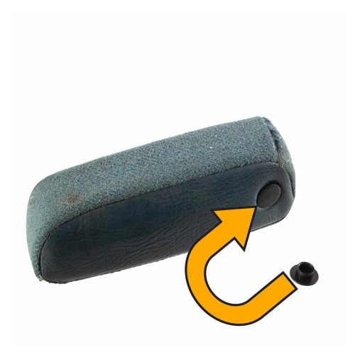 Könyöklö csavar takaró gomb, fekete, T25/T3 05/79-07/92