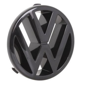   VW emblem, glossy black, front grille, short nose cone: Golf Mk2 (1987-1992), T4 (1991-2003), Golf Mk3 (1992-1998)