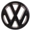 VW emblem, glossy black, front grille, short nose cone: Golf Mk2 (1987-1992), T4 (1991-2003), Golf Mk3 (1992-1998)