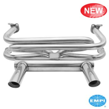   Kipufogórendszer, 1 3/8"-os csö, két kipufogócsövel. Rozsdamentes acélból készült.