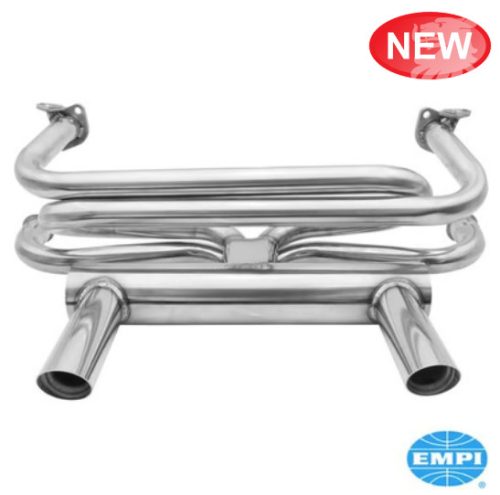 Kipufogórendszer, 1 3/8"-os csö, két kipufogócsövel. Rozsdamentes acélból készült.