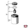   Brake fluid reservoir, aluminum, without cap, Porsche 356 /A/B 1.1-1.6 01/50-12/63