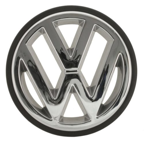 VW emblem, front grille, chrome: Golf Mk2 (1987-1992), T4 (1991-2003), Golf Mk3 (1992-1998)