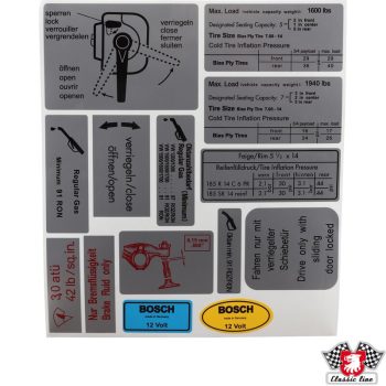 Matrica komplett szett, T2 1.6-2.0 08/67-07/79