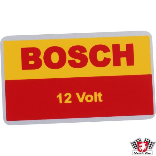 Matrica, Bosch 12V, sárga-piros