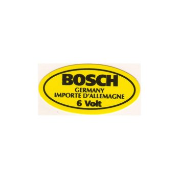 Sticker, 6V Bosch transformer