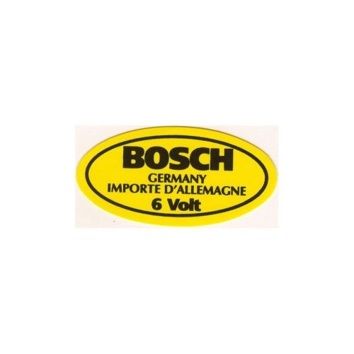 Sticker, 6V Bosch transformer
