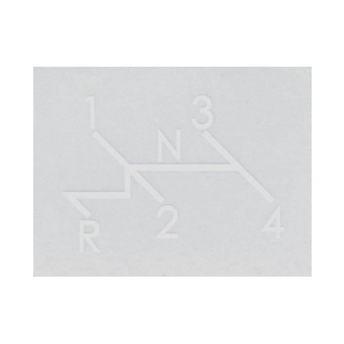 Matrica, sebésség fokozatok, fehér a betü színe, de átlátszó a matrica