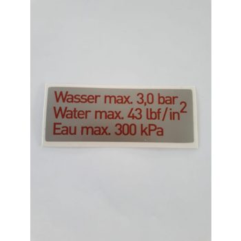 Ablakmosó tartály matrica 75x26