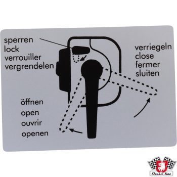 Matrica, Tolóajtó kilincs nyit-zár, T2 08/67-07/79