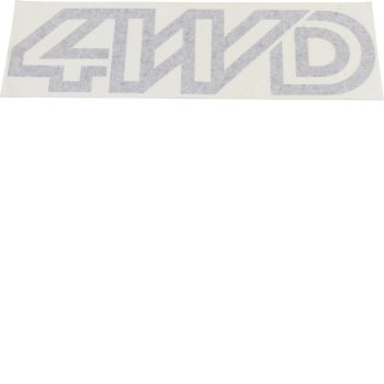   4WD matrica, világos titánium ezüst, 7x23cm, T25 Syncro 08/87-07/92