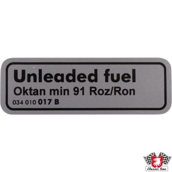   Matrica, Unleaded fuel, Ólommentes üzemanyag, minimum oktán 91.