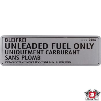 Matrica, Only unleaded fuel