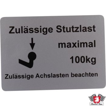 Matrica, Maximum vonóhorog-terhelés 100 kg