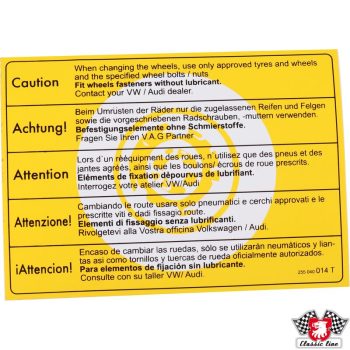 Matrica, Figyelem kerék és gumiabroncs csere