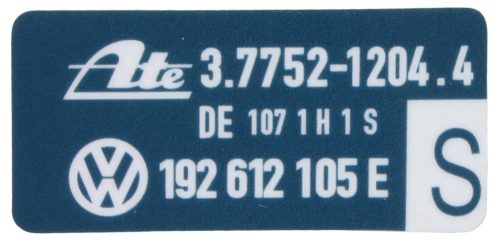Matrica az ATE fékszervóra Golf1, Golf2, Caddy, Schirocco, Jetta, Polo Mkl1/2, (20x44mm)