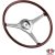 Kormány, fautánzat, kürtgomb nélkül, 420 mm Porsche 356 B/C 1.6 01/59-12/65