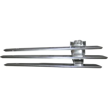   Ködlámpa grillrács, bal, króm, fém, Porsche 356 B/C 1.6 01/59-12/65 