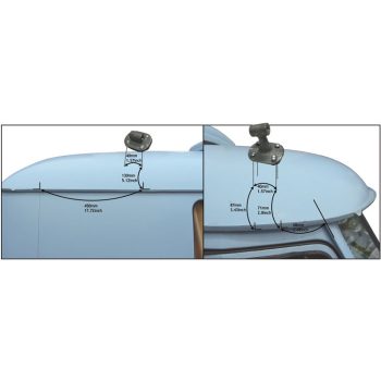 Westfalia elösátor tetö konzol készlet, 6500-hoz