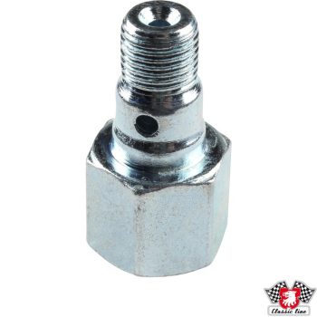   Through-flow screw (banjo bolt) for brake pipe, 2-circuit system, Porsche 356, 914