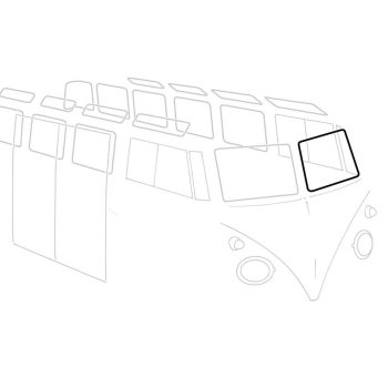 Windshield rubber, left, T2 -1967, premium quality