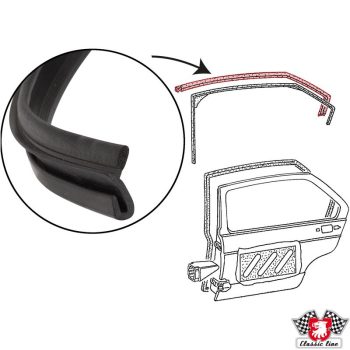   Ajtóperem tömítés, elsö felsö, bal/jobb, 1340mm, T25/T3 05/79-07/92 Classic Line 