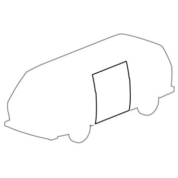 Tolóajtó tömítés bal, T25/T3 (1980-1992)