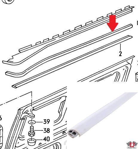 Tolóajtó feletti kéder, fehér, T25/T3 05/79-07/92